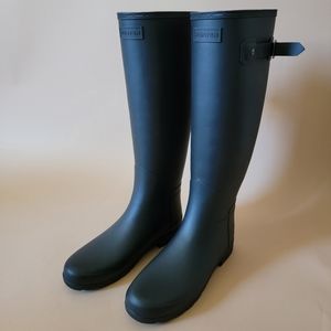 Hunter Original Tall Refined Matte Black Rain Boot